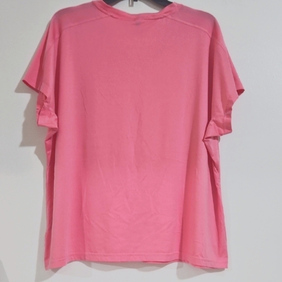 Adidas Women's Pink Muscle Tee AEROREADY - Picture 3 of 6